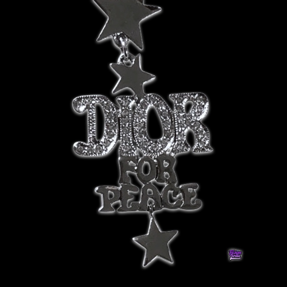 Dior Vintage Dior For Peace Y2K Diamanté Crystal Ring - Earrings Jewelry Set - Picture 7 of 17